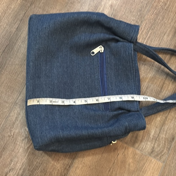 Women’s Shoulder Purse with matching zipper pouch in denim - Picture 8 of 9